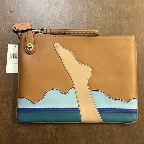 Coach EXTRA LARGE Rogue Turnlock Clutch/wristlet NWT - Picture 5 of 10